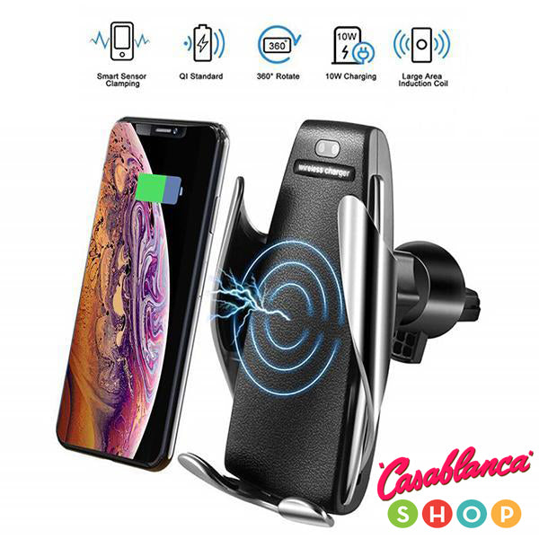 Charge rapide sans fil Support Induction automatique Induction infrarouge Voiture